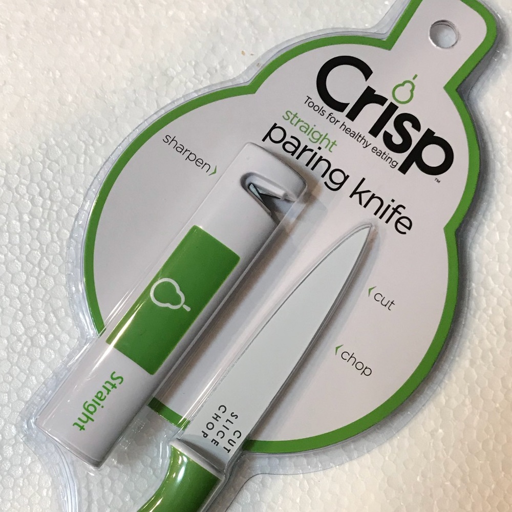 ✅🆕Paring knife by Crisp straight edge green white